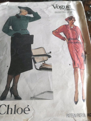 Vintage Vogue pattern for Chloe women's suit used, size US 14