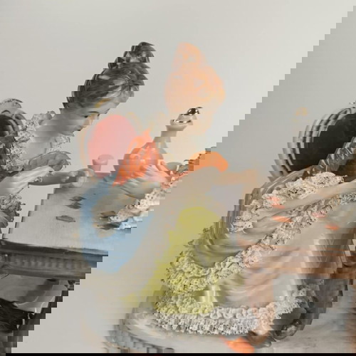 Μεγάλο παλιό πορσελάνινο διακοσμητικό σε στυλ Dresden σε άριστη κατάσταση