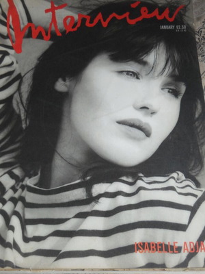 Interview Magazine used January 1990, Isabelle Adjani