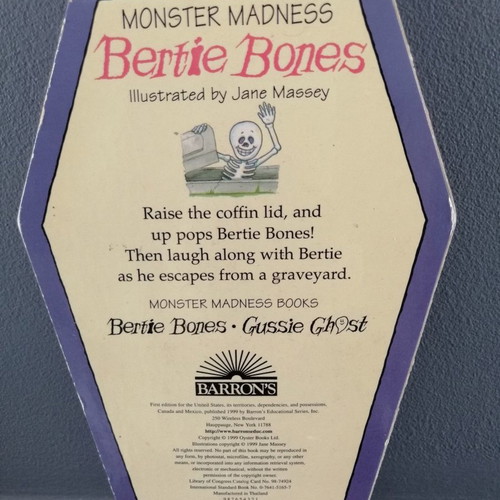 Bertie Bones (Monster Madness) book used, pop-up in English