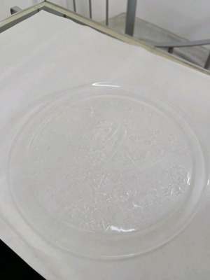 Crystal Christmas serving platter new