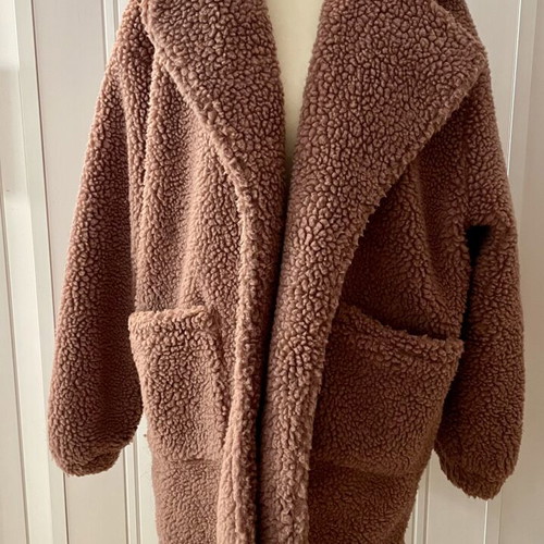 Shein winter coat like new, dusty pink