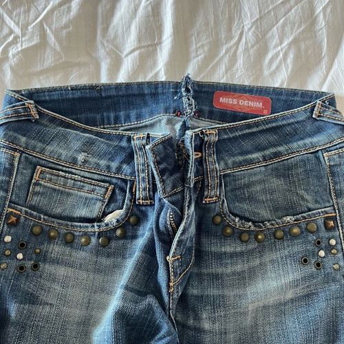 Miss Denim jeans like new, blue with studs, size XS