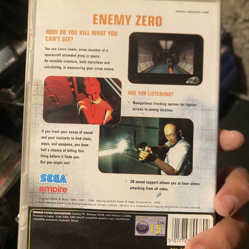 Enemy Zero PC game, good condition