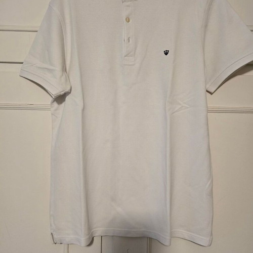 Men's Polo Shirt with Mao Collar Zara like new, white, size L