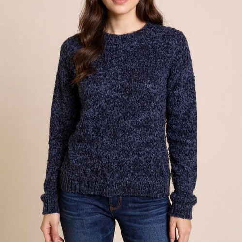 Women's wool sweater M/L like new, dark blue