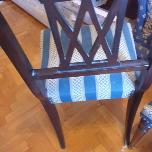 Wooden handmade dining chairs, set of 6