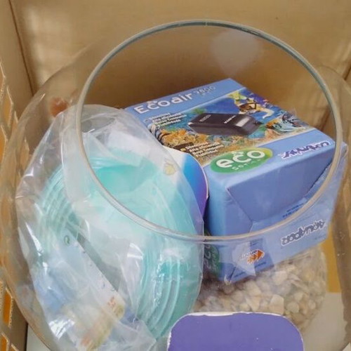 Fish bowl with Aquapor equipment new 5 liters
