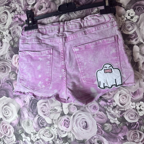 Zara pink girls' denim shorts size 11/12 years like new