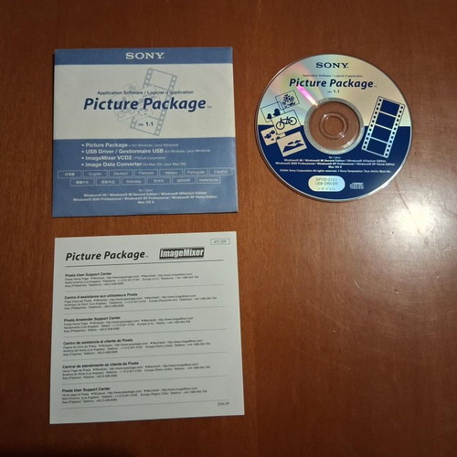Sony Picture Package software like new for Windows and Mac OS