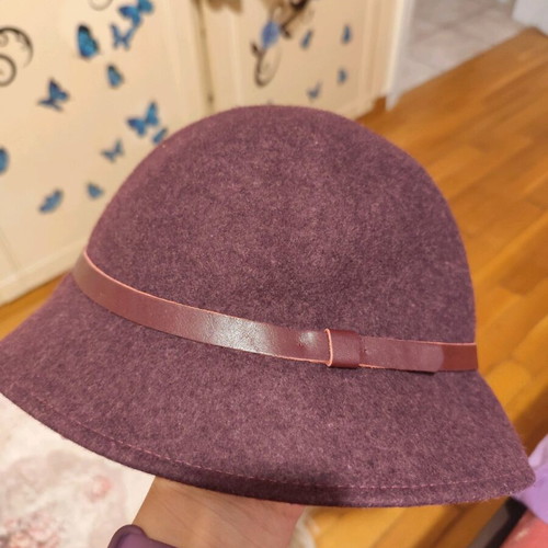 Bordeaux Zara felt hat used, size M/L