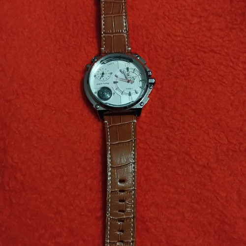 Weide men's watch used with brown crocodile leather strap