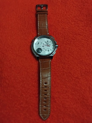 Weide men's watch used with brown crocodile leather strap