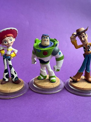 Disney Infinity Toy Story комплект като нов с фигурки на Уди, Бъз и Джеси