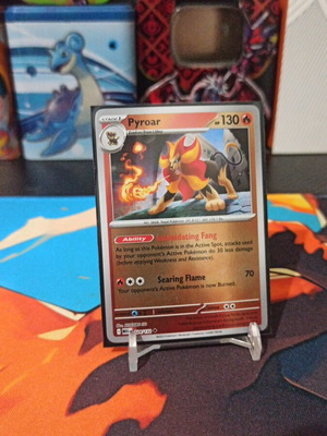 Pyroar Pokémon card, reverse holo