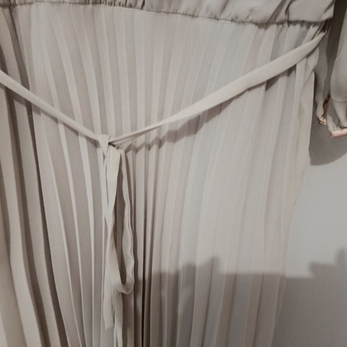 Evening pleated dress light gray like new, size XXXL