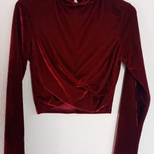 Velvet blouse Rock my Prince burgundy size M/L like new