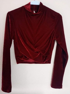 Velvet blouse Rock my Prince burgundy size M/L like new