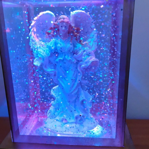 Christmas decoration like new with alternating lights and small fan