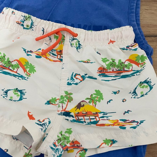 Καλοκαιρινό σετ Zara με βερμούδες λάστιχο και βαμβακερό μπλουζάκι