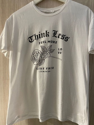 Terranova short-sleeve shirt used, black and white, size L