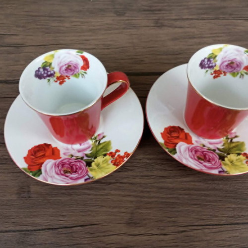Porcelain cup set new for Greek coffee or espresso