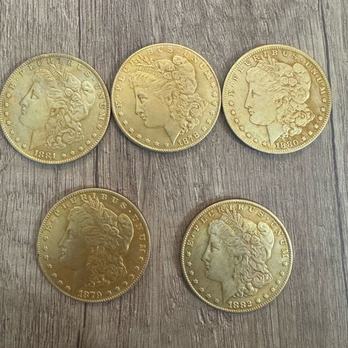USA One Dollar collectible coins like new, pack of 5