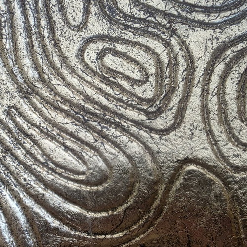Modern platter with abstract gold design, like new