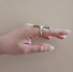 Silver 925 cross-shaped ring new