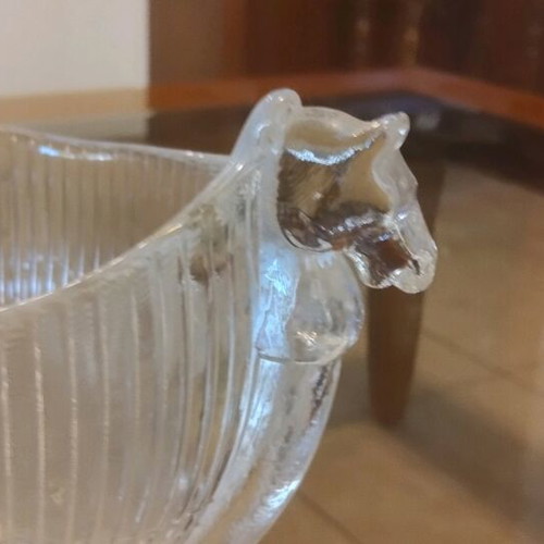 Orrefors Crystal Decorative Oval with Horse Head, 15 cm