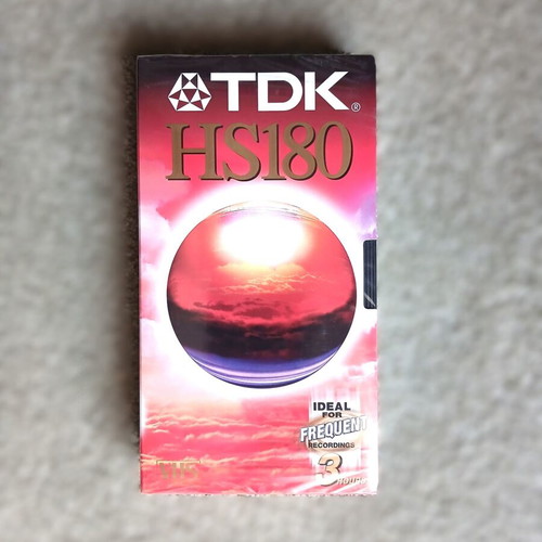 TDK HS180 VHS Tape sealed, high quality standard, 3 hours