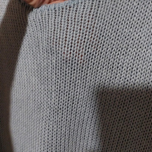 Blue knitted sweater