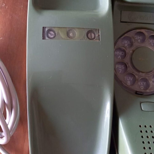 Vintage Western Electric Trimline Rotary Phone like new, moss green