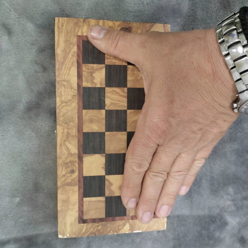 Backgammon wooden decorative board like new with small pieces and dice