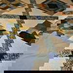  Κάλλυμα κρεβατιού patchwork χειροποίητο, μοναδικό, βαμβακερό σκέπασμα