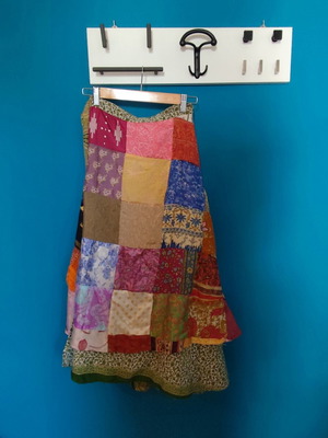 Boho wrap skirt like new, multicolor, one size