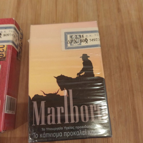 Marlboro collectible cigarette packs set of 6 used