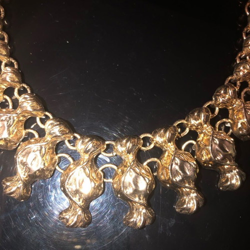 Statement gold necklace new