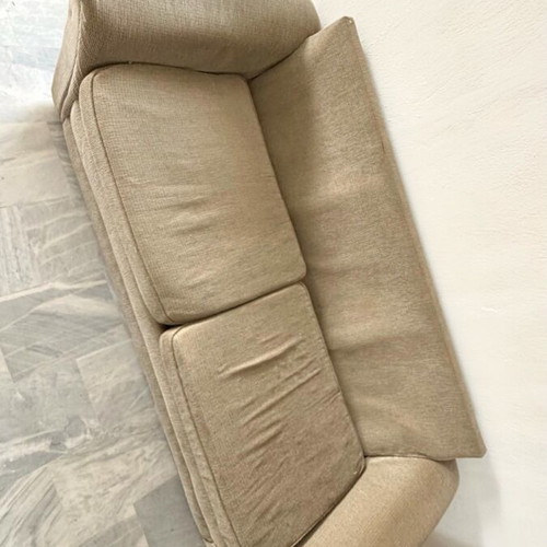 Bavaria/Fog three-seater sofa refurbished, beige-brown color