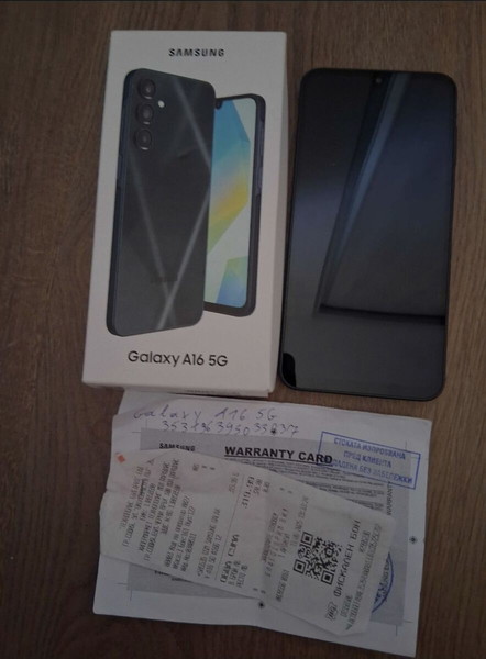 SamsungA16,128GB, DualSim,2 години гаранция,Закупен на 11.06.2025 от Мол Парадайз Технополис, В брой