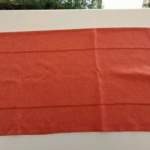 Set of 2 table runners terracotta with embossed texture, like new