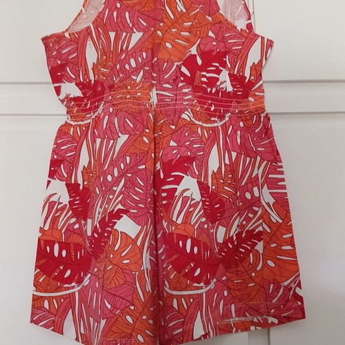 E-vie Women's Top 100% Cotton Size 14 Like New, Red Multicolor