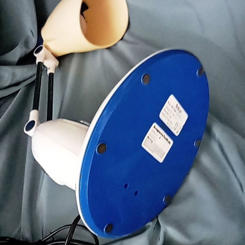 Telco desk lamp foldable blue and white, like new