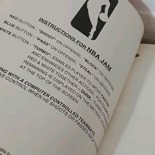 NBA JAM operations manual like new