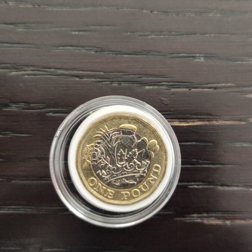 British pound 2016 used in protective capsule