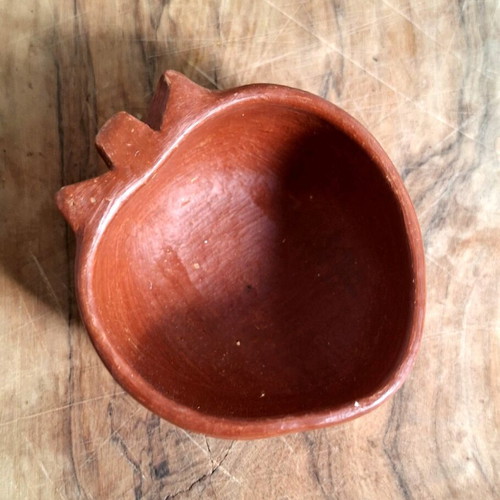 Ceramic bowl handcrafted by Zapotec women artisans from Oaxaca, Mexico
