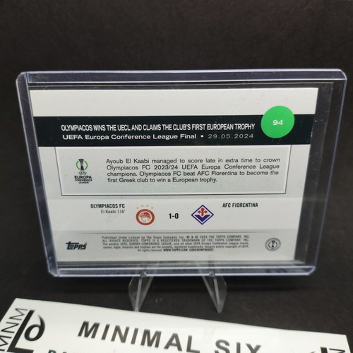 Topps Olympiacos Title Winners Conference League Card like new