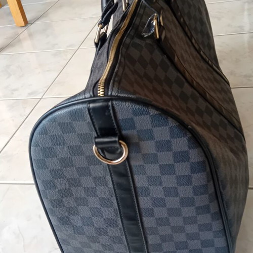 Travel bag, black and grey, approx. 75x25 cm