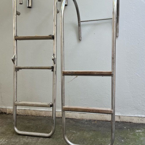 Boat ladders stainless steel, like new, straight 40cm and folding 80cm