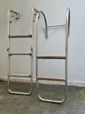 Boat ladders stainless steel, like new, straight 40cm and folding 80cm